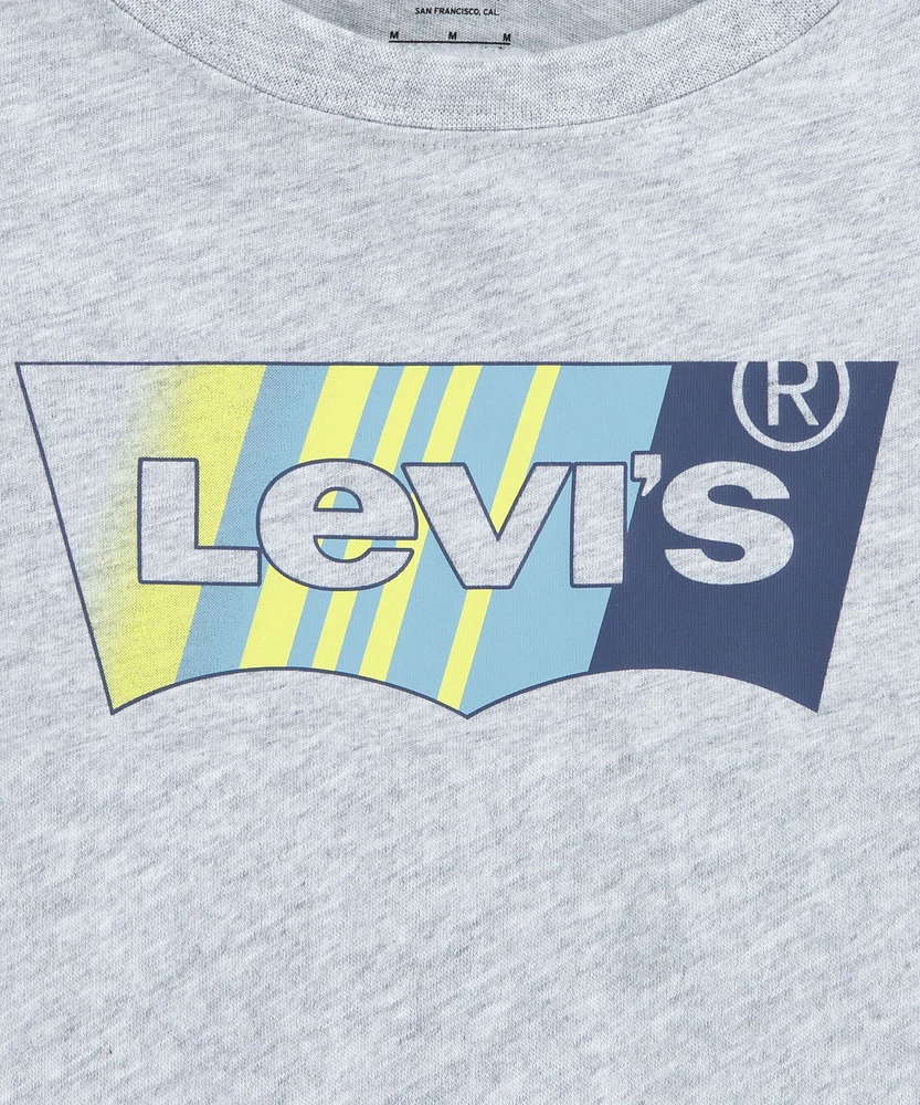 Levi's Kids' Unisex Stripe Crewneck Batwing Graphic T Shirt