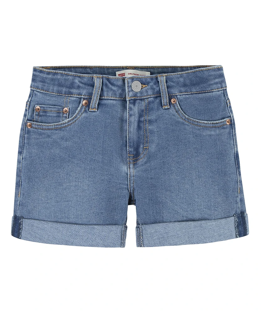 Levi's Youth Unisex Relaxed Fit Adjustable Waist Girlfriend Shorts