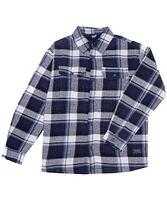 Silver Kids' Unisex Plaid Plush Lined Jacket