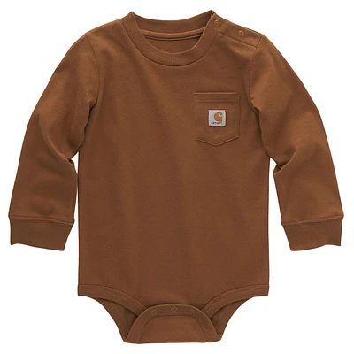 Carhartt Baby Unisex Long Sleeve Pocket Bodysuit