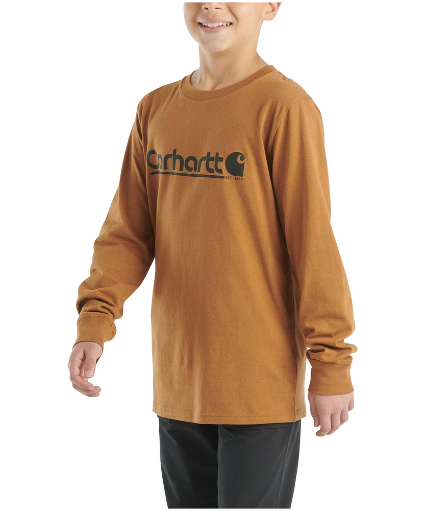 Carhartt Kids' Unisex Long Sleeve Crewneck Graphic T Shirt