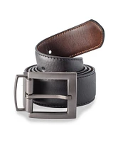 Denver Hayes Men's Reversible Leather Belt - Black Brown