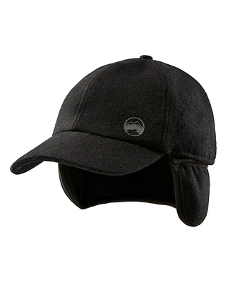 WindRiver Wool Blend Ball Cap With Ear Flaps