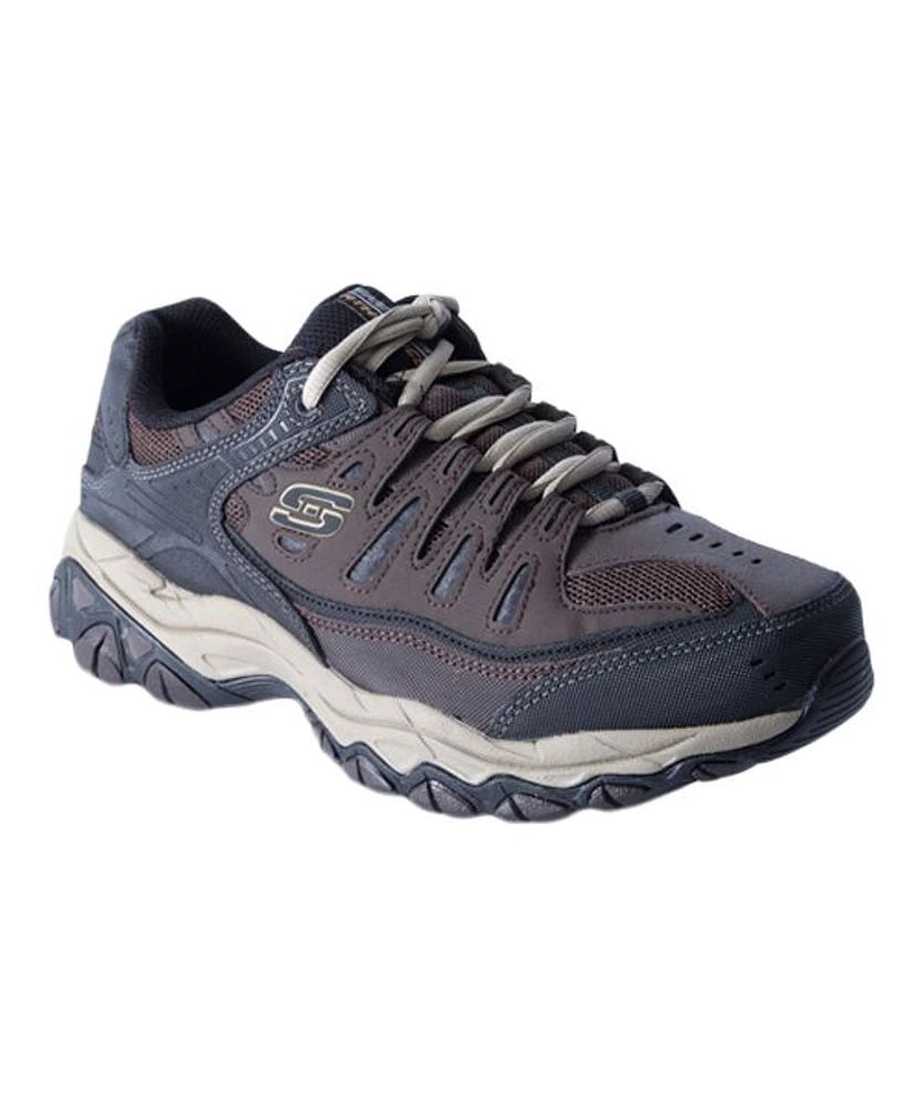 Skechers Men's After Burn Lace-Up Sneakers Brown - Wide