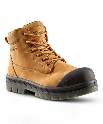 Dakota WorkPro Series Men's  6 Inch Steel Toe Plate 6518 Leather Safety Work Boots - Tan