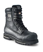 Men's Steel Toe Plate 8 Inch 529 Waterproof Quad Comfort Duraguard Injected Welt Insulated Work Boots - Black