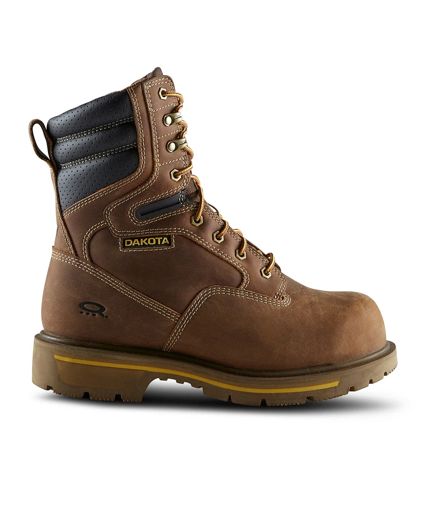 Dakota WorkPro Series Men's 8517 Quad Comfort 8 Inch Steel Toe Composite Plate Work Boots - Brown