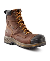 Timberland Pro Men's Composite Toe Plate Endurance HD Waterproof Leather 8 Inch Work Boots - Dark Brown