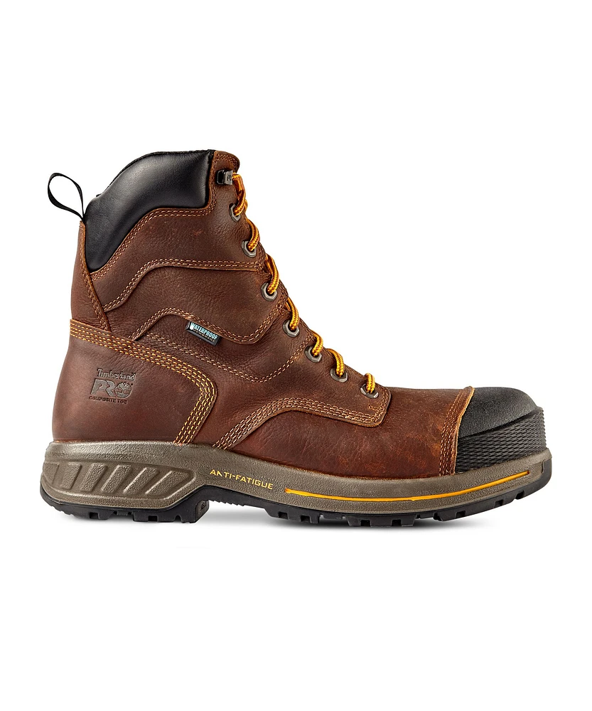 Timberland Pro Men's Composite Toe Plate Endurance HD Waterproof Leather 8 Inch Work Boots - Dark Brown