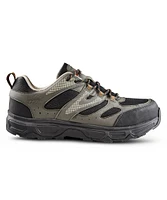 Aggressor Men's Steel Toe Plate Low-Cut Safety Hiking Shoe - Black/Grey