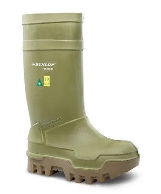 Dunlop Men's Steel Toe Plate PU Thermo+ Extreme Cold Weather Work Boots - Olive