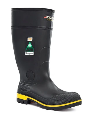 Men's Steel Toe Plate Maximum Lug Sole Oarprene Rubber Boots - Black