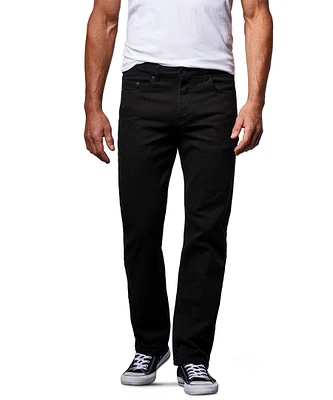 Denver Hayes Men's FLEXTECH Relaxed Fit Tapered Leg Stretch Jeans - Black