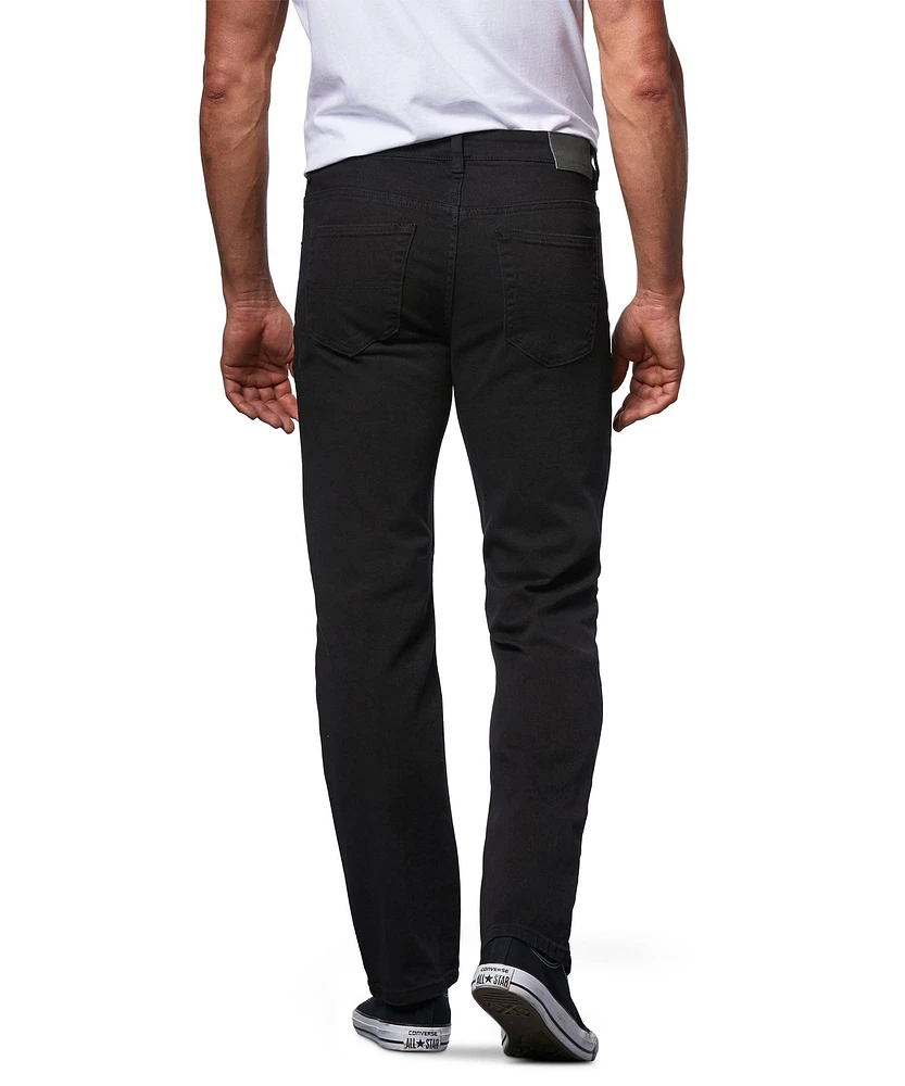 Denver Hayes Men's FLEXTECH Relaxed Fit Tapered Leg Stretch Jeans - Black