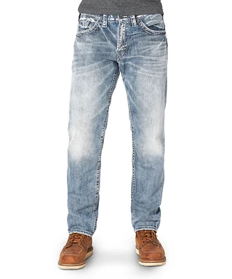 Silver Men's Eddie Relax Fit Tapered Light Wash Jeans