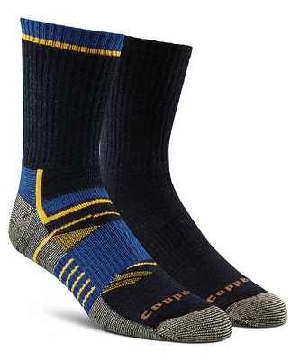 Copper Sole Men's Elevate 2-Pack Trail Crew Socks