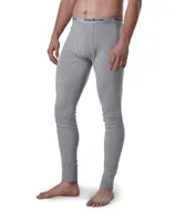 WindRiver Men's FRESHTECH Unlined Combed Cotton Thermal Knit Long Underwear Pants - Grey