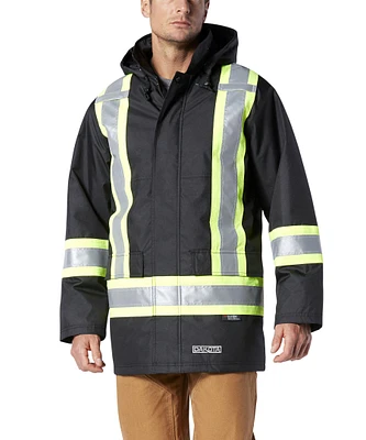 Dakota WorkPro Series Men's Class1 Hi Vis 300D T-Max Lined Parka Jacket - Black