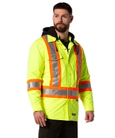 Dakota WorkPro Series Men's Class 2 Hi Vis Water Repellent Hooded Quilt Shirt Jacket