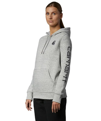 Carhartt Women's Relaxed Fit Sleeve Logo Graphic Hoodie