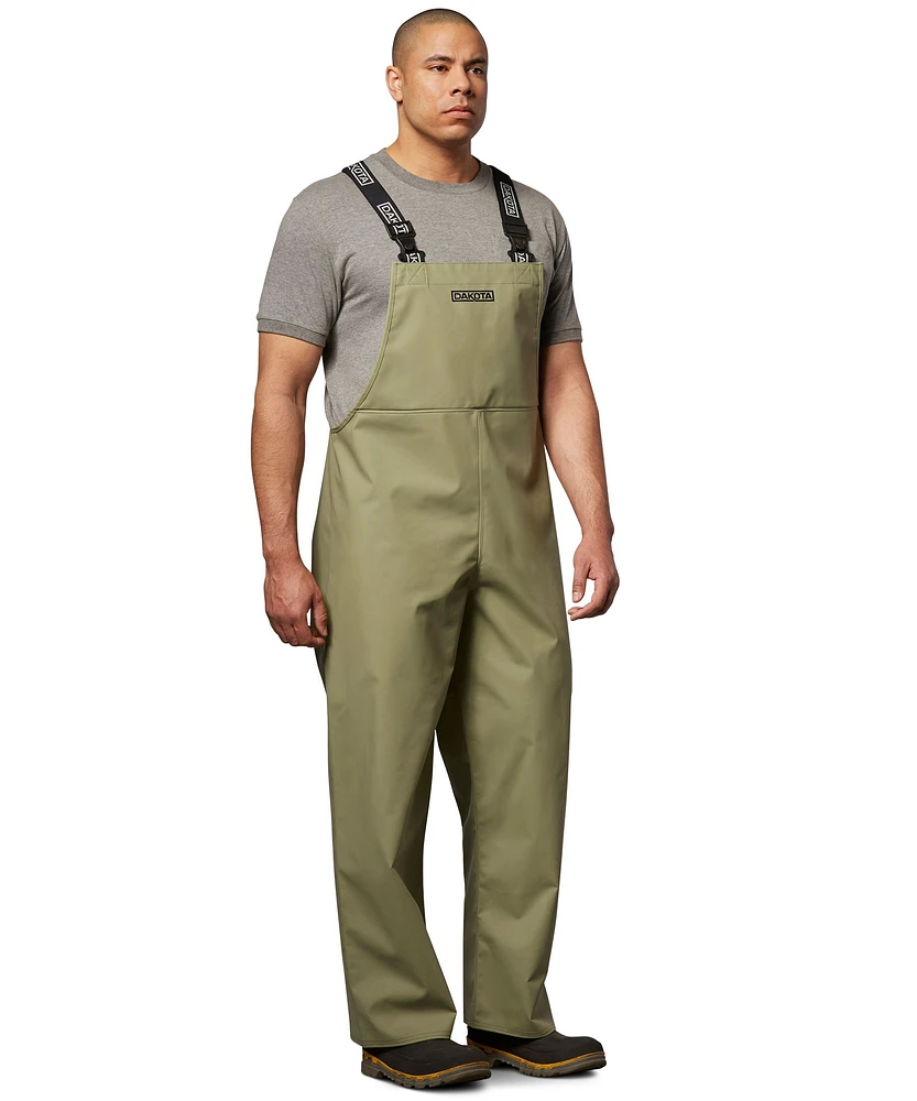 Dakota WorkPro Series Men's PVC Bib Front Work Rain Pants - Light Green