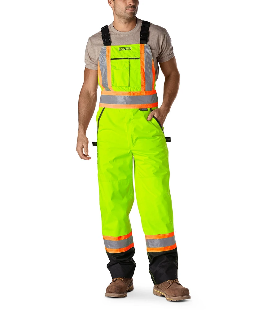 Dakota WorkPro Series Men's Hi Vis T-Max Insulated Water Repellent Bib Overalls