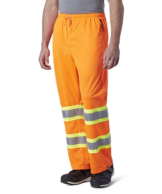 Tough Duck Men's Lightweight Pull On Safety Pants with Elastic Waistband - Orange