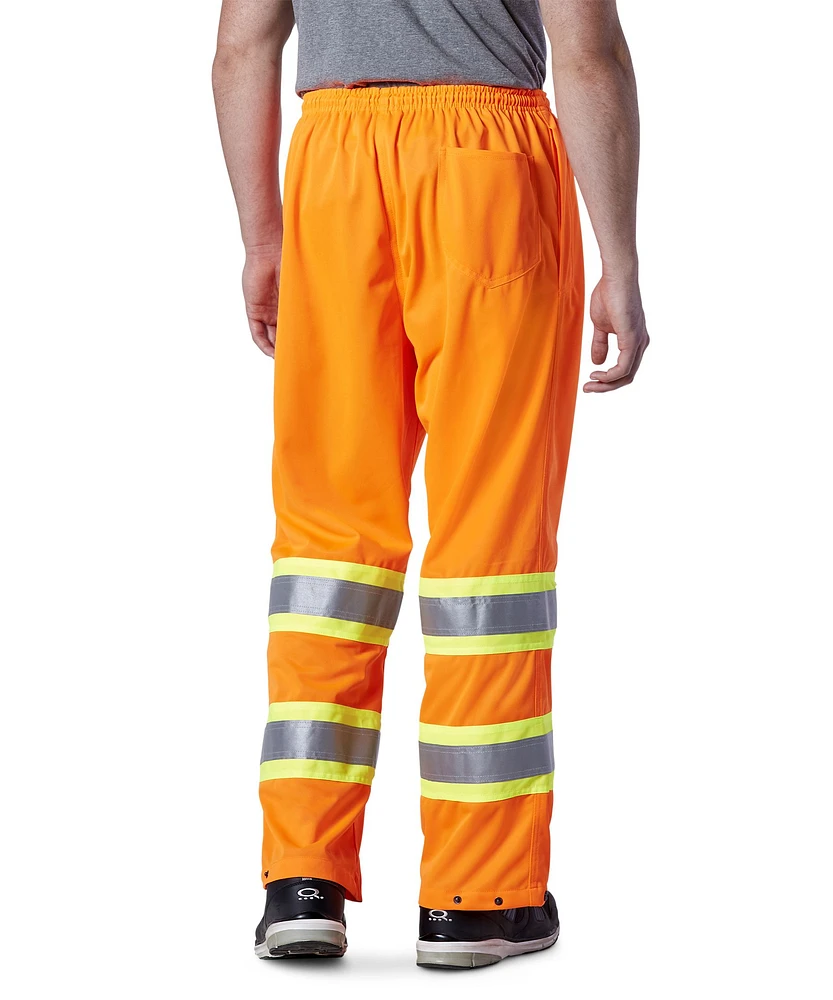 Tough Duck Men's Lightweight Pull On Safety Pants with Elastic Waistband - Orange