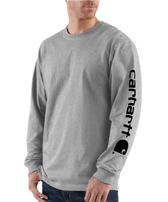 Carhartt Men's Long Sleeve Graphic T Shirt  - Grey