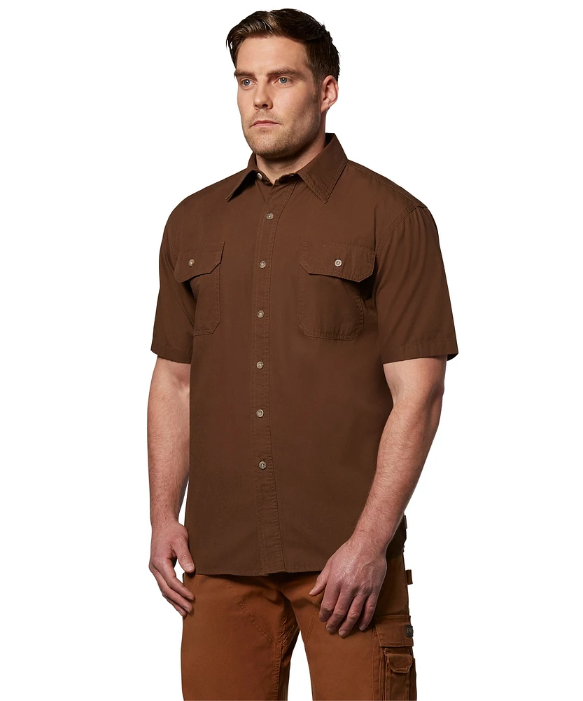 Dakota WorkPro Series Men's Short Sleeve Cotton Canvas Relaxed Fit Contractor Shirt