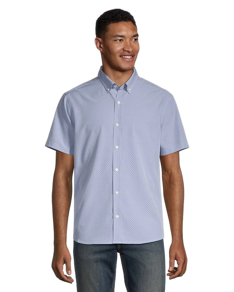 Denver Hayes Men's 4 Way Stretch Woven Shirt