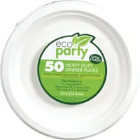 White Extra Sturdy Paper Dinner Plates, 10in, 50ct White | Party