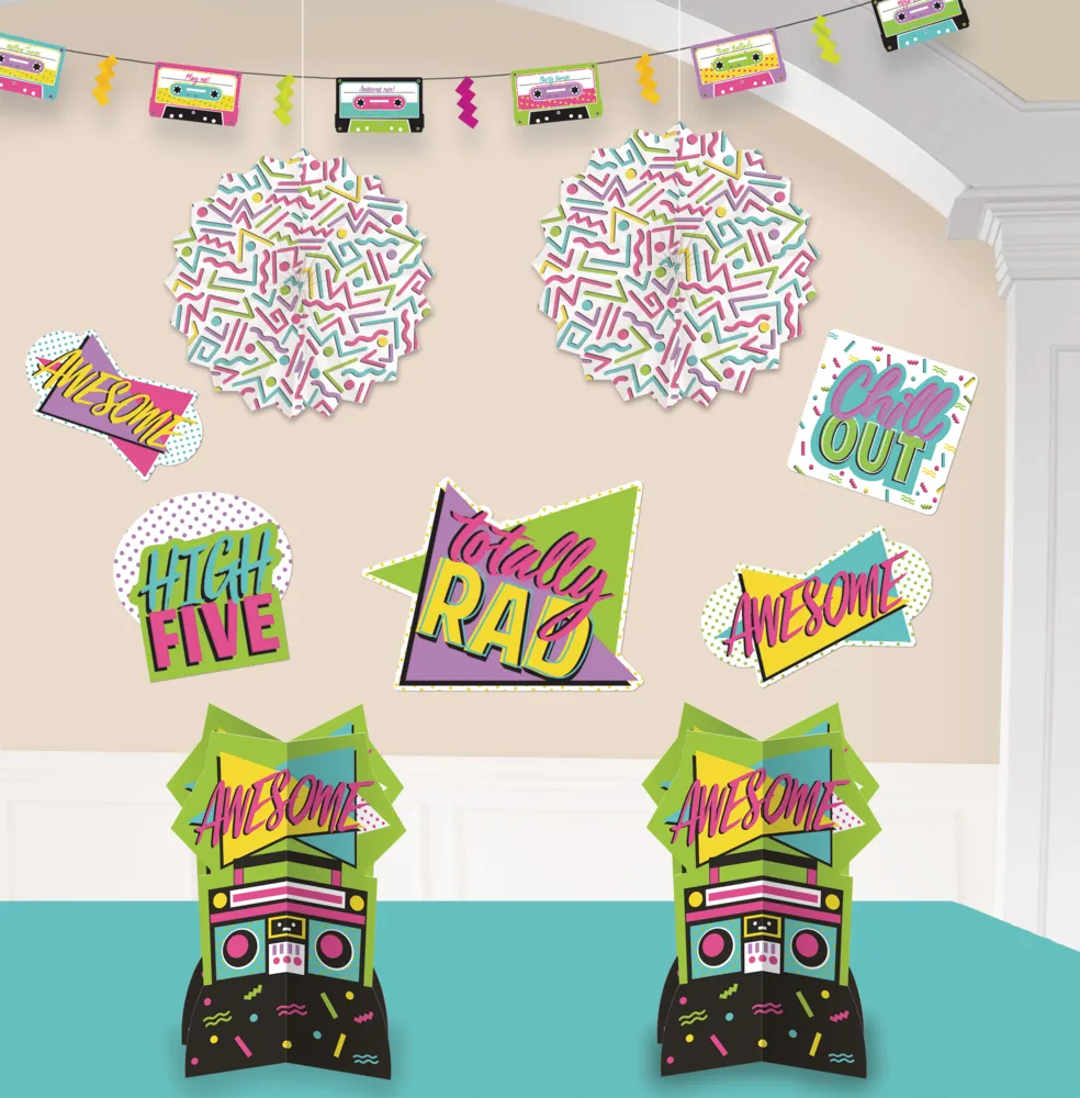 Amscan Awesome 80s Room Decorating Kit, 10-pc | Hillside Shopping ...