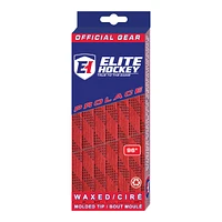 Elite Hockey® Waxed Red/Black Skate Laces