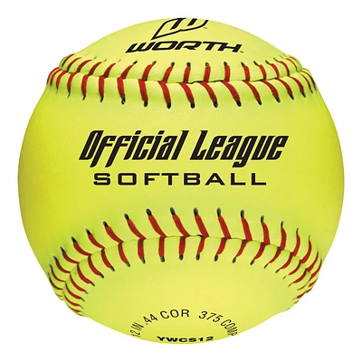 Worth Soft Dot 12" Durahyde Yellow Softball