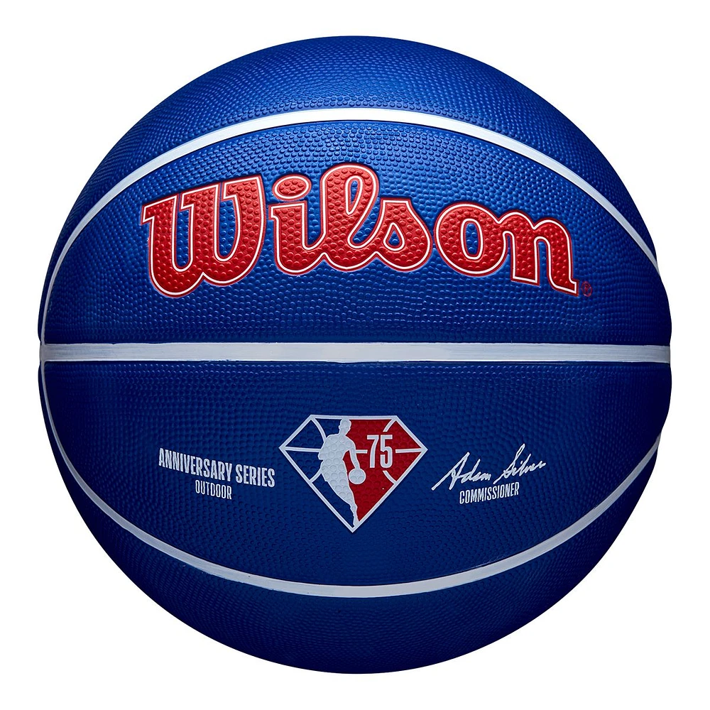 Wilson NBA 75th DRV Basketball, Size 7, Outdoor