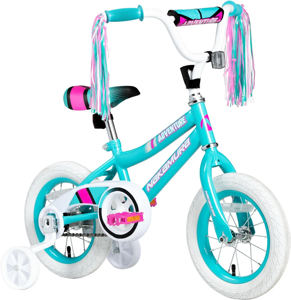 Nakamura Kids' Adventure 12" Bike with Training Wheels and Pedal Brakes