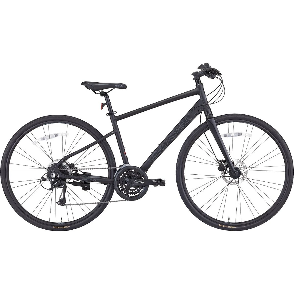 Diamondback Lachine 700C Hybrid Bike, 27 Speed, Aluminum Frame, Tektro Disc Brakes, Commuter