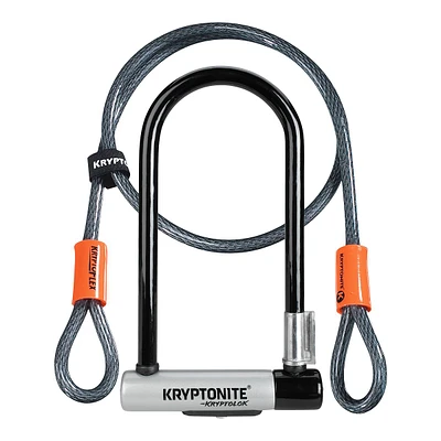 Kryptonite Kryptolok Series 2 U-Lock With 4 Feet Flex Cable