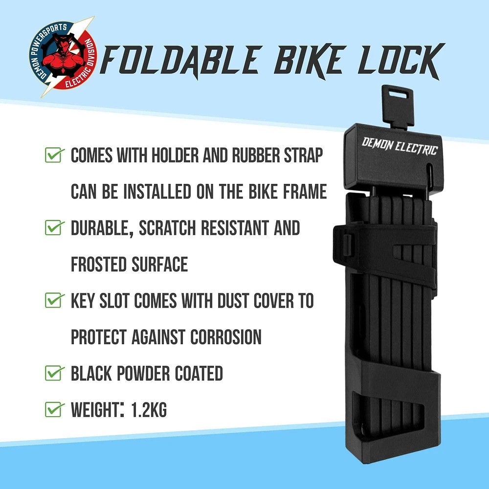 Demon Electric Foldable Bike Lock