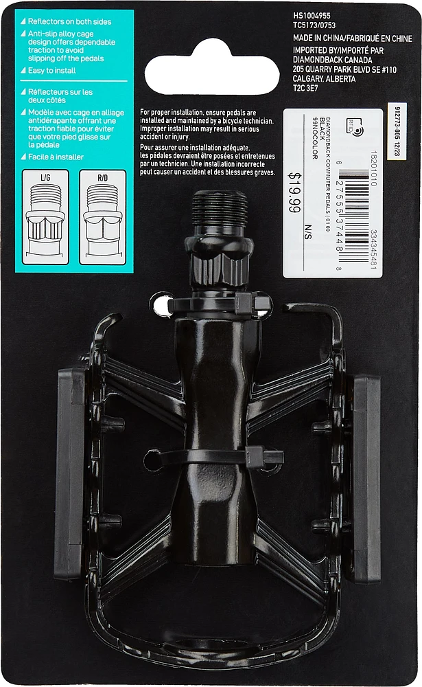 Diamondback Commuter Bike Pedals