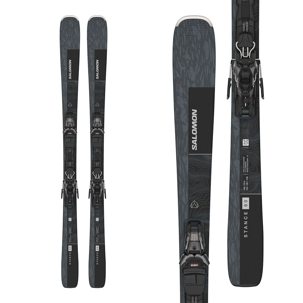 Salomon Men's Stance 80 Skis 2023 with M11 GW Bindings