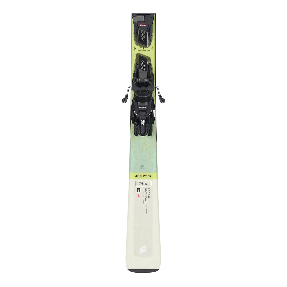 K2 Disruption 76 Alliance Women's Skis 2023 & ERP 10 Quikclik Bindings