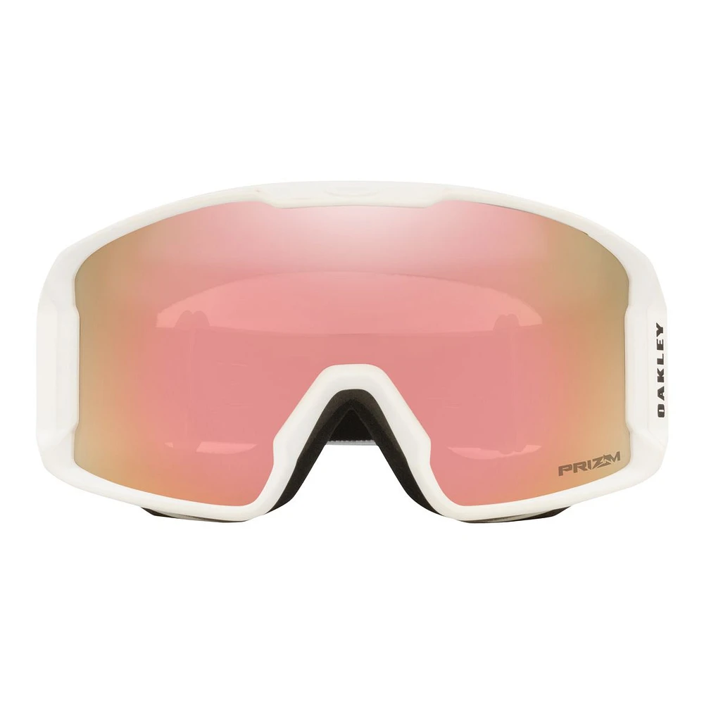 Oakley Line Miner™ Women's Ski & Snowboard Goggles 2023 White with Prism Rose Gold Lens