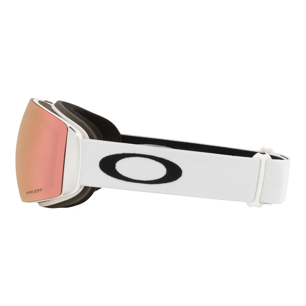 Oakley Flight Deck Ski & Snowboard Goggles 2023 White with Prizm Rose Gold Lens