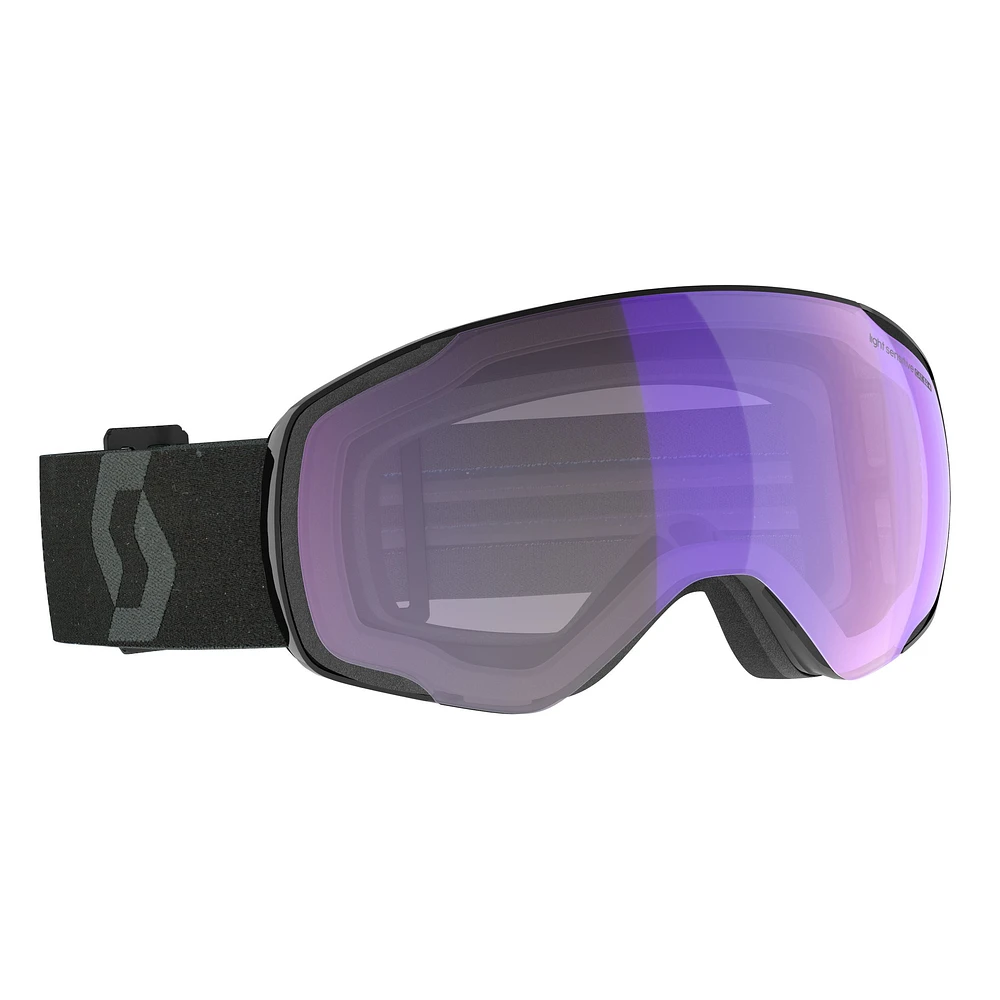 Scott Vapor Ski & Snowboard Goggles 2024/25 Black with Light Sensitive Blue Chrome Lens + Bonus Lens