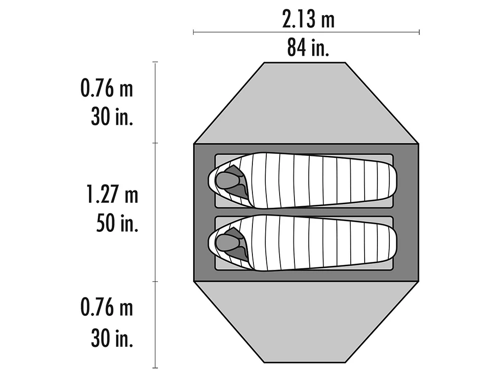 MSR Elixir 2 Lightweight 2 Person Tent with Footprint