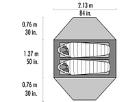 MSR Elixir 2 Lightweight 2 Person Tent with Footprint