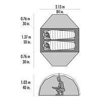 MSR Elixir 2 Lightweight 2 Person Tent with Footprint