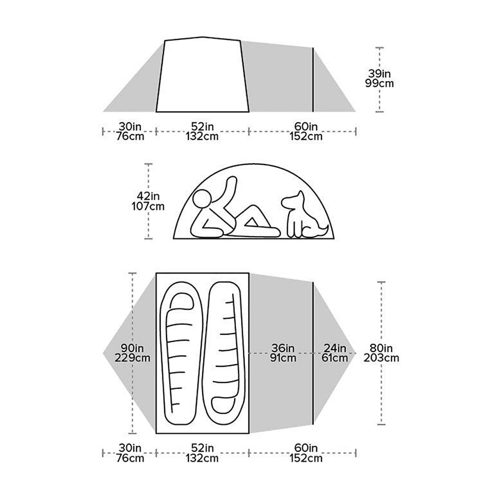 Big Agnes Blacktail Hotel Lightweight Comfortable Person Backpacking Tent